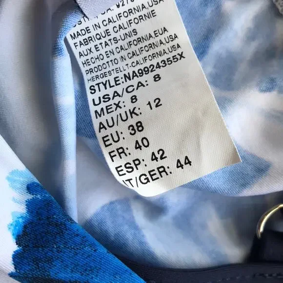 NWT Nautica Blue and White Tankini Swim Top - Picture 7 of 7